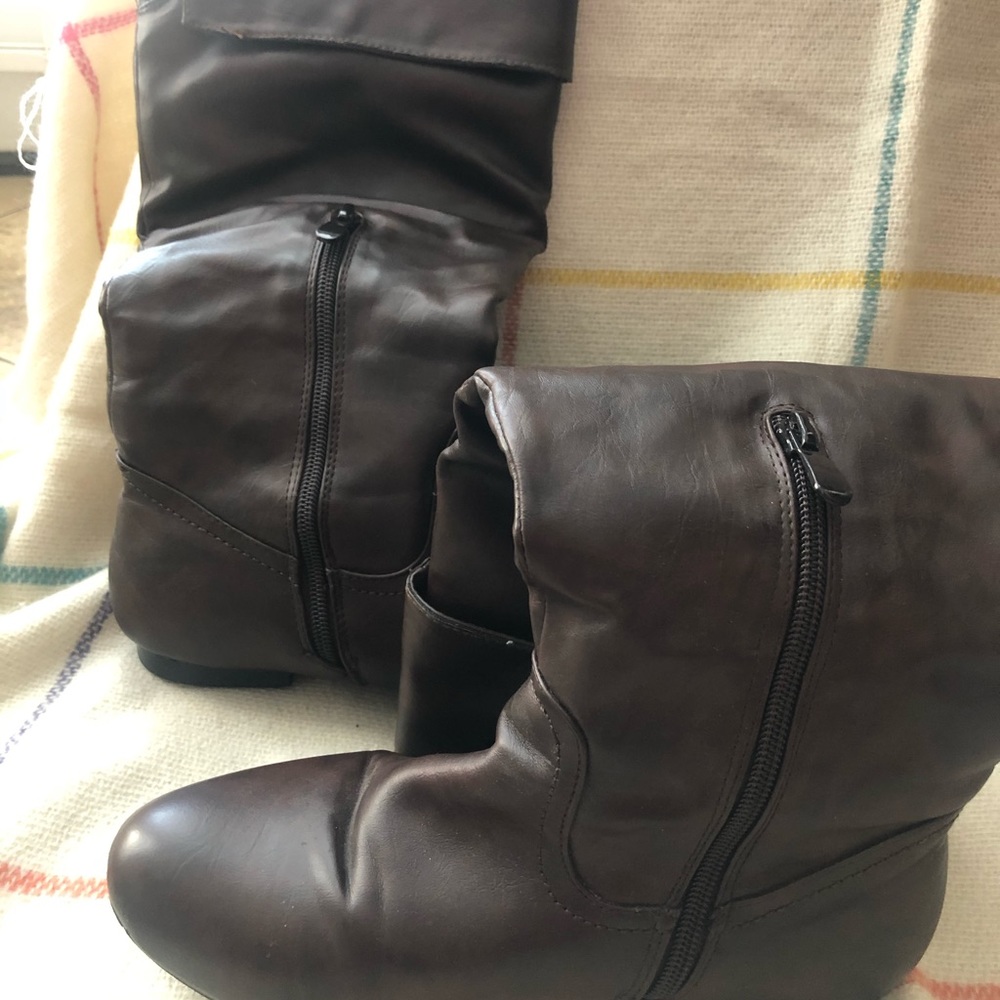Nature Breeze Brown Vickie Over the Knee Boots